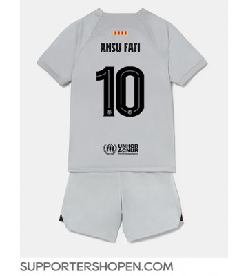 Barcelona Ansu Fati #10 Tredje tröja Barn 2022-23 Kortärmad (+ korta byxor)